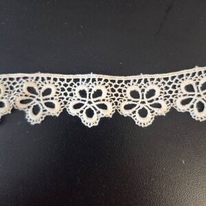 Lace, Vintage Ivory Cotton Edging 1" wide x 3/4 yds